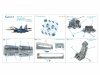 Quinta Studio QD+72178 Su-27UB 3D-Printed & coloured Interior on decal paper (Trumpeter) (with 3D-printed resin part) 1/72